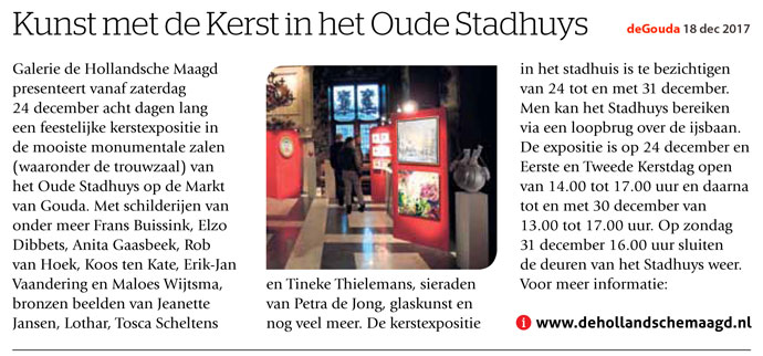 Kerstexpo 2017 galerie de hollandsche Maagd