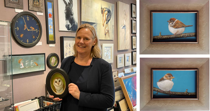 Nathalie met nieuwe vogels voor de Lente in de Hollandsche Maagd